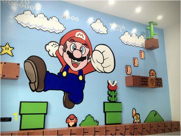 Super Mario Bros Wall Mural Mario Wall Mario In 2019
