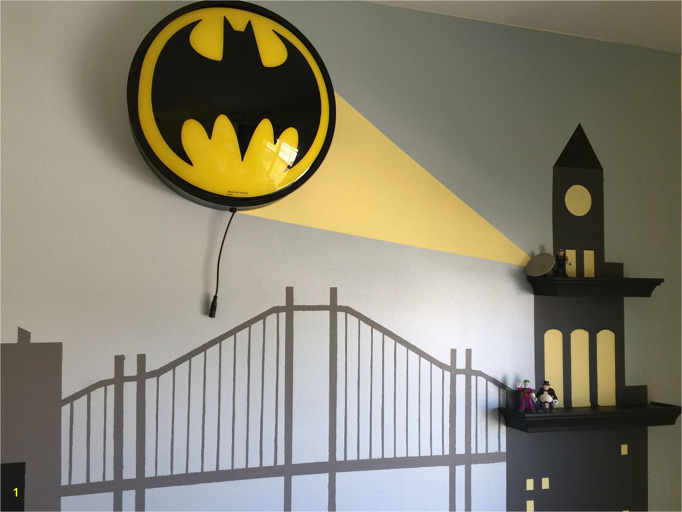 Superhero Cityscape Wall Mural Gotham City Bedroom Diy Surprise for My son