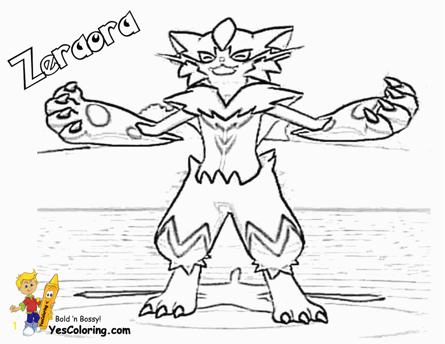 807 Zeraora pokemon coloring page at yescoloring