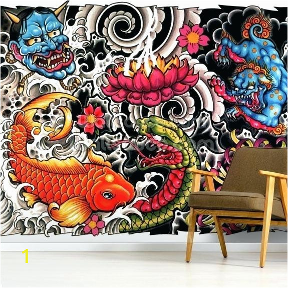 tattoo wall art tattoo mural wallpaper room setting tattoo wall decor