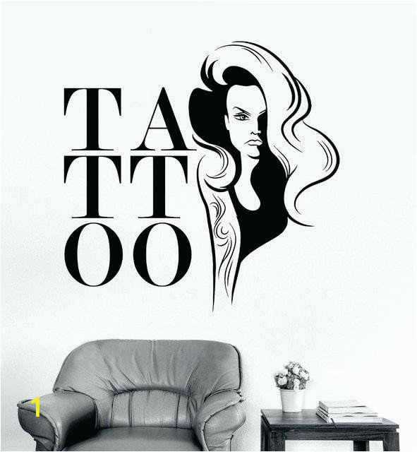 tattoo wall art vinyl wall decal tattoo salon studio woman girl stickers mural shop window wall decor art decals living room wallpaper tattoo wall prints