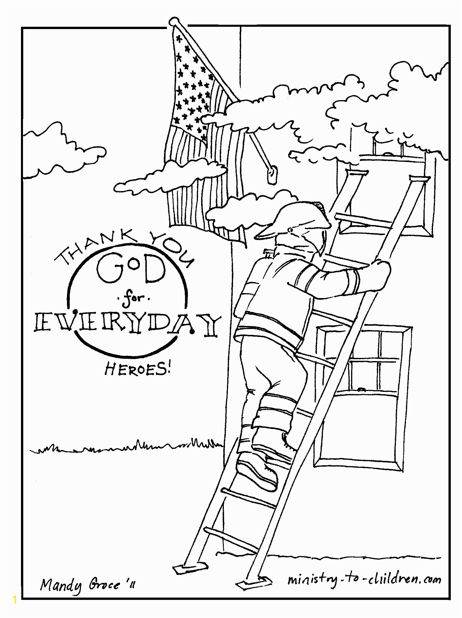 Thank You Firefighters Coloring Page Coloring Page for Kids Thank You Firefighters Coloring