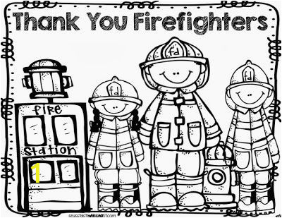 Thank You Firefighters Coloring Page | divyajanan