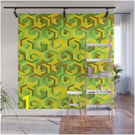 back in the 60s neon green wall murals