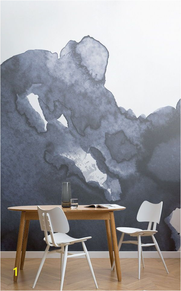 The Perfect Wave Wall Mural Deep Blue Waves Watercolour Wall Mural Wände