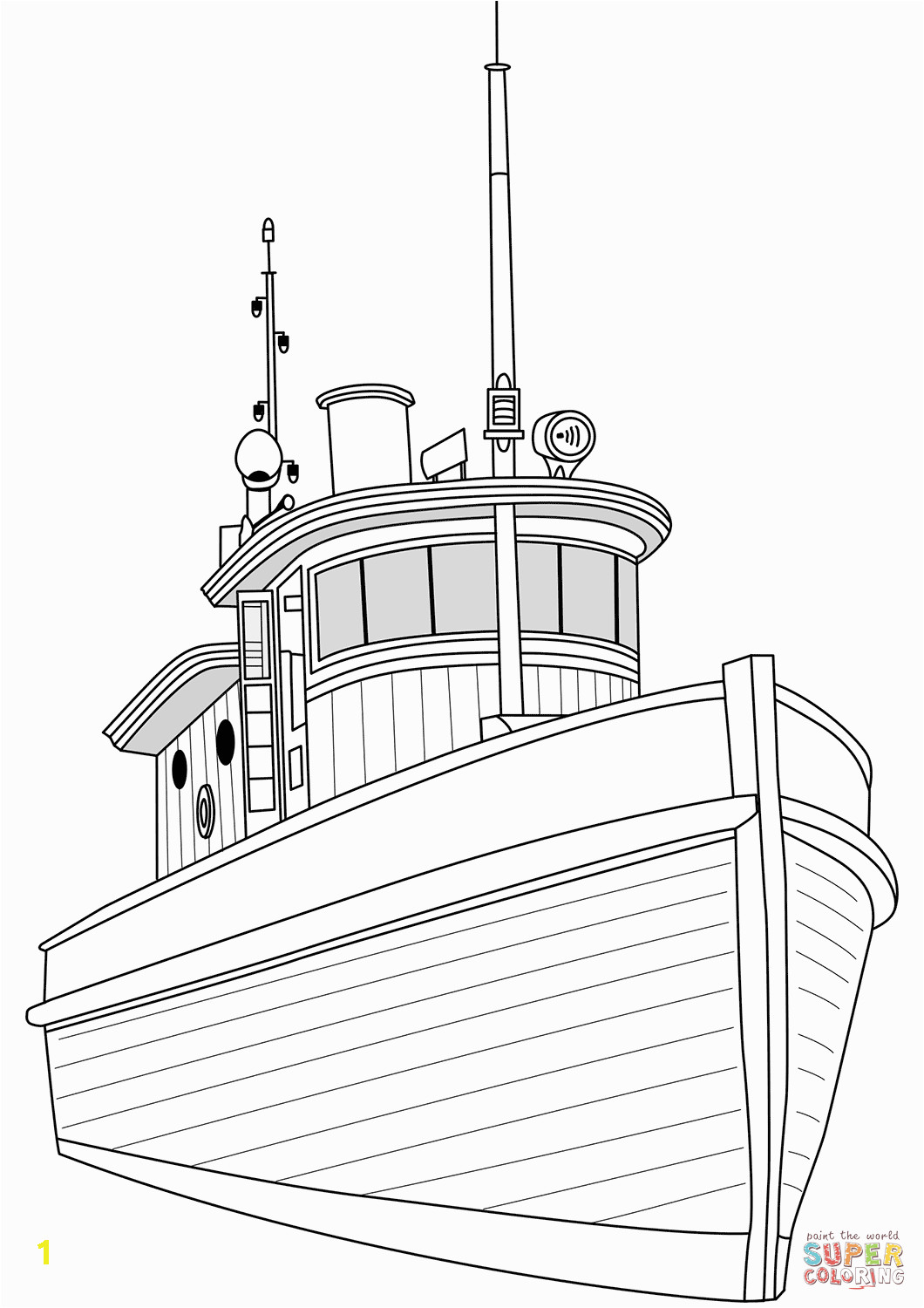 perfect tugboat coloring page vintage free printable pages