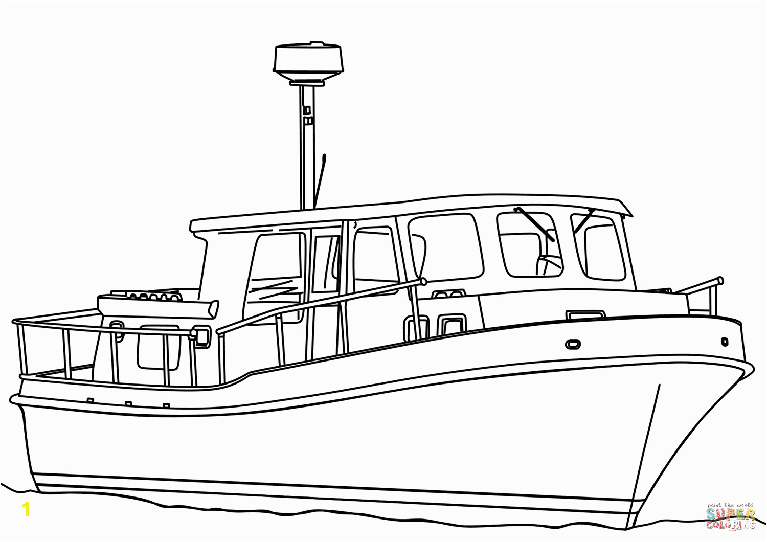 remarkable tugboat coloring page trawler boat free printable pages