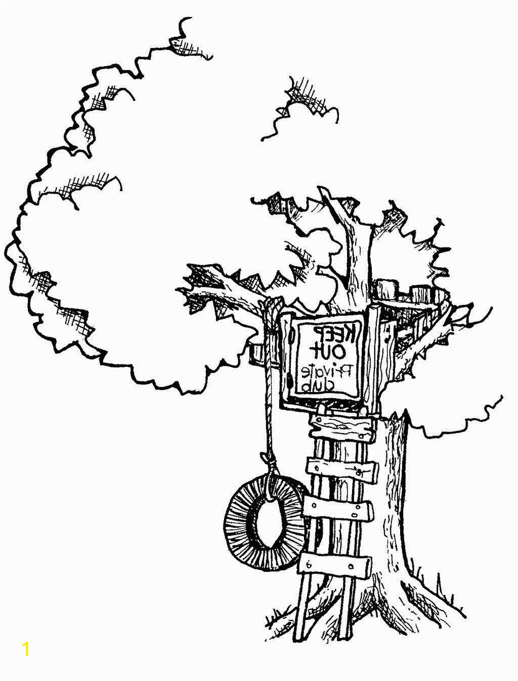 wonderful treehouse coloring pages tree house awesome book sheets kidcolorings