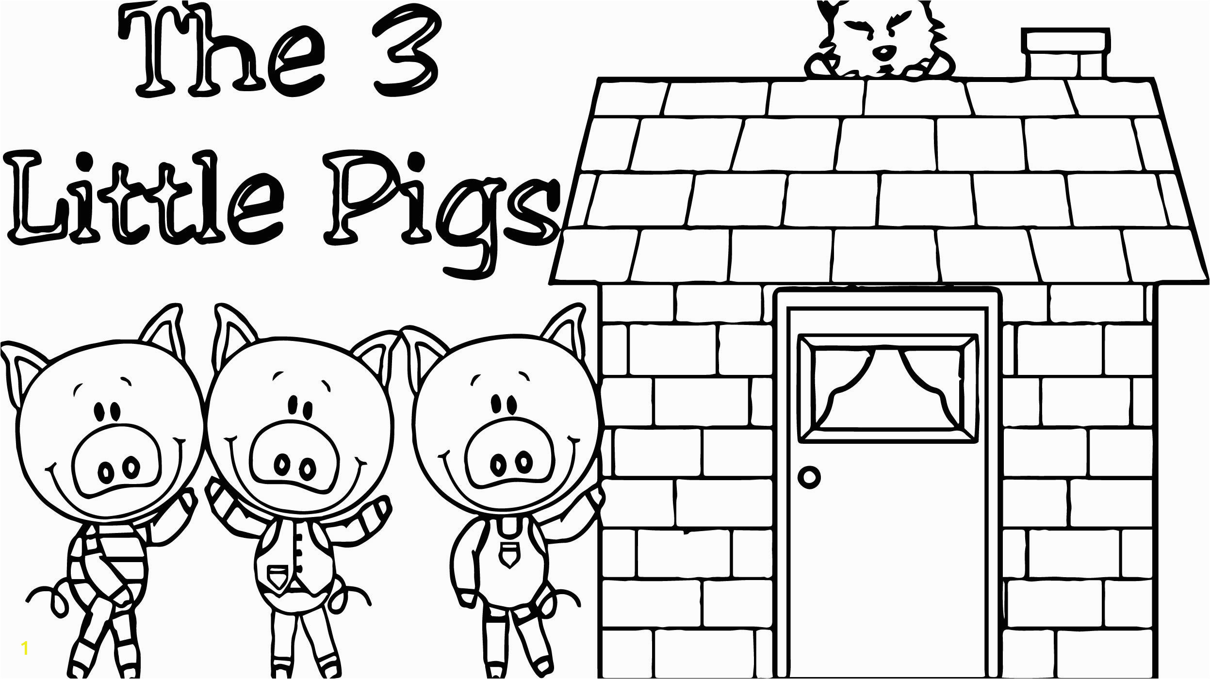 fabulous three little pigs coloring pages cool house page