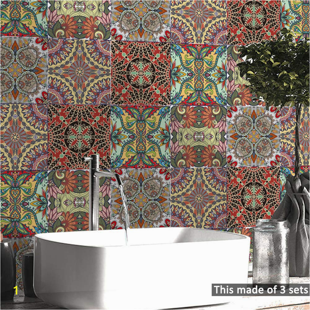Tile Murals for Kitchen Walls Amazon Decorson Arabic Style Mural Kitchen Bathroom