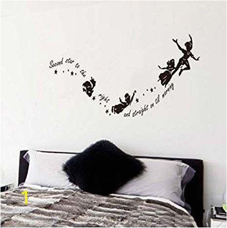 Tinkerbell Wall Mural Uk Tinkerbell Second Star to the Right Peter Pan Wall Decal