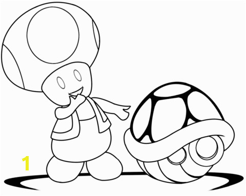 Toad Mario Coloring Pages Mario Turtle Shell Coloring Page 5 by Brenda