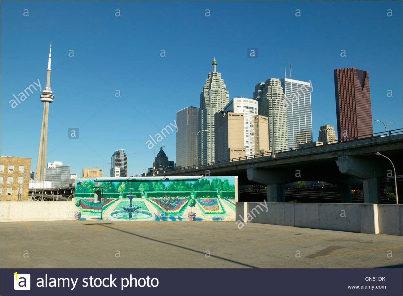 skyline with a painted garden on a wall ontario CN51DK