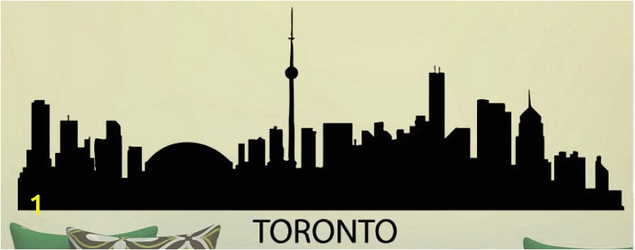 TORONTO Skyline Wall Sticker City Skyline Building Wall Decal Bedroom City Skyline Wall Art Sticker Home