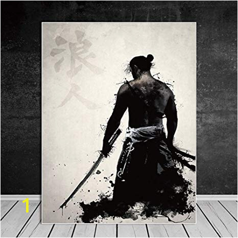 Touch Of Modern Wall Mural Firsgt Samurai Canvas Oil Painting Modern Wall Art