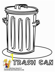Trash Can Coloring Page 21 Best Garbage Truck toys Images