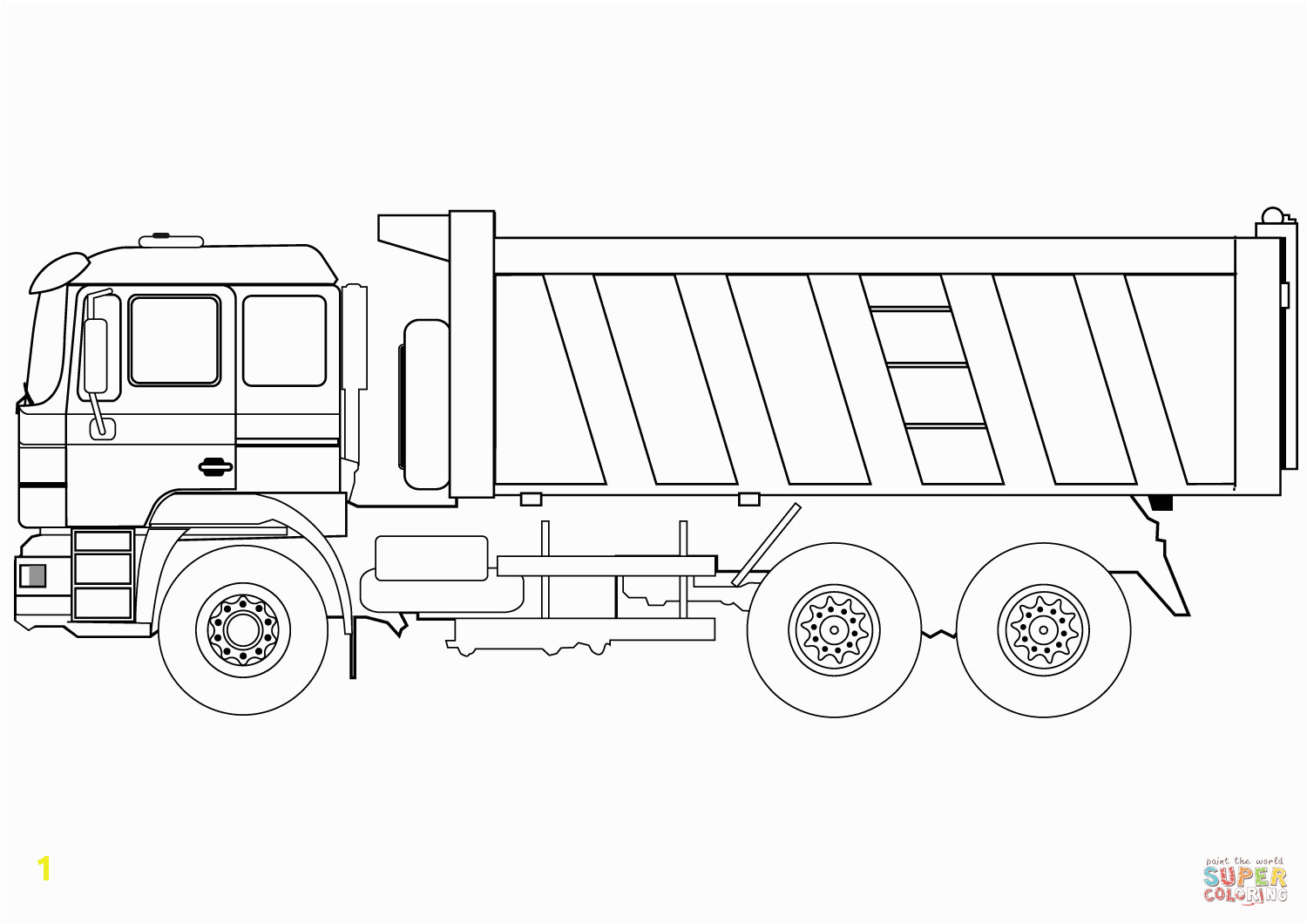 dump truck coloring page