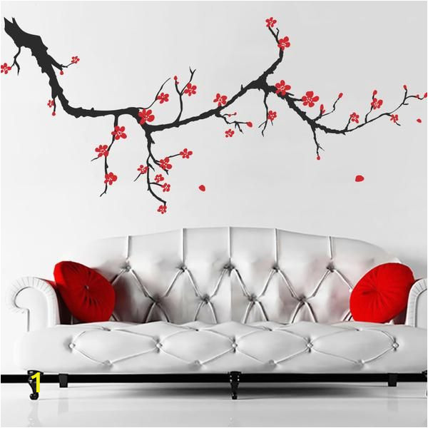 Tree Branch Wall Mural Pretty Autumnal Branch Wall Decals