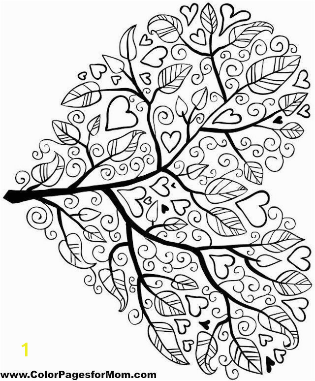 Tree Coloring Pages for Adults Tree Coloring Page 5