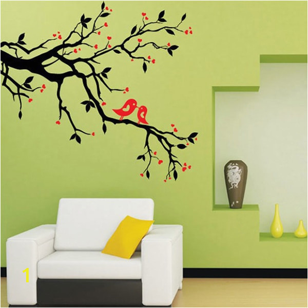 Art Mural Wall Sticker Home fice Bedroom Decor Vinyl Wall Stickers Decal Love Heart Tree Bird