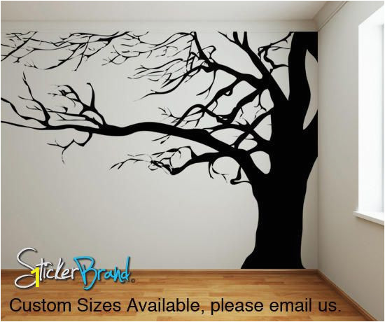 Tree Mural Wall Stickers Vinyl Wall Decal Sticker Spooky Tree Ac122 In 2019