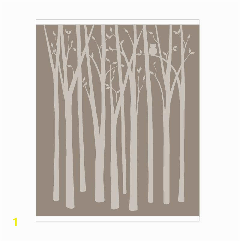 Tree Silhouette Wall Murals Birch Tree Silhouettes Paint by Number Wall Mural