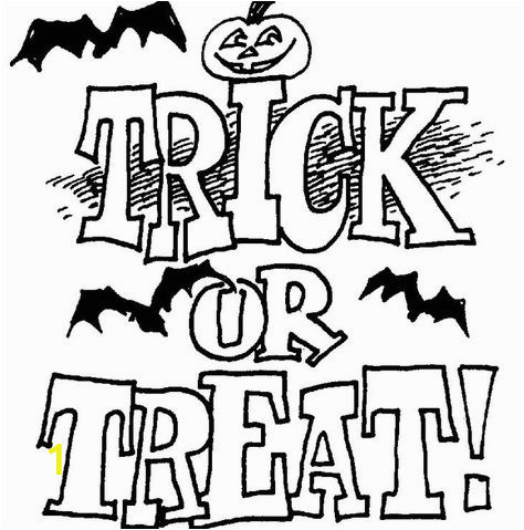 Trick or Treat Coloring Pages Printable Halloween Coloring Pages