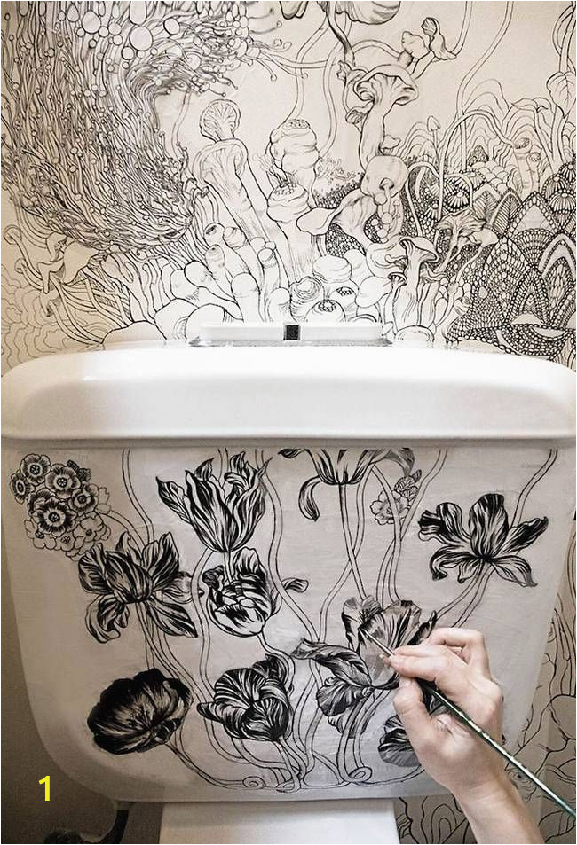 Turn Pictures Into Wall Murals Artist Turns Bathroom Into Magical Nature Spot Using