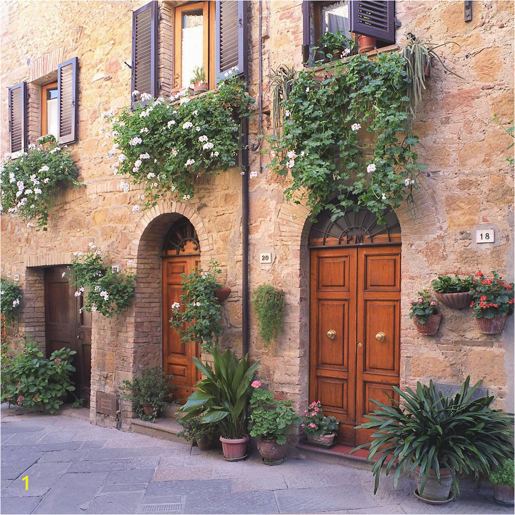 Tuscan Villa Wall Murals Pienza Doors Pienza Italy Doors