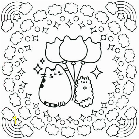 Unicorn Pusheen Coloring Pages Pusheen Ice Cream Bar Mandala to Color