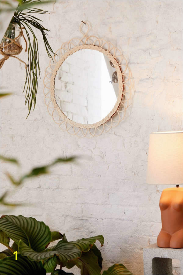 Urban Outfitters Wall Mural Anya Rattan Loop Round Wall Mirror In 2019