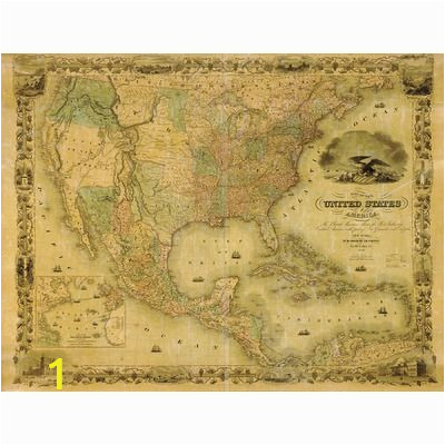 Us Map Wall Mural 8 X10 Wall Mural Of the Us Map Circa 1849