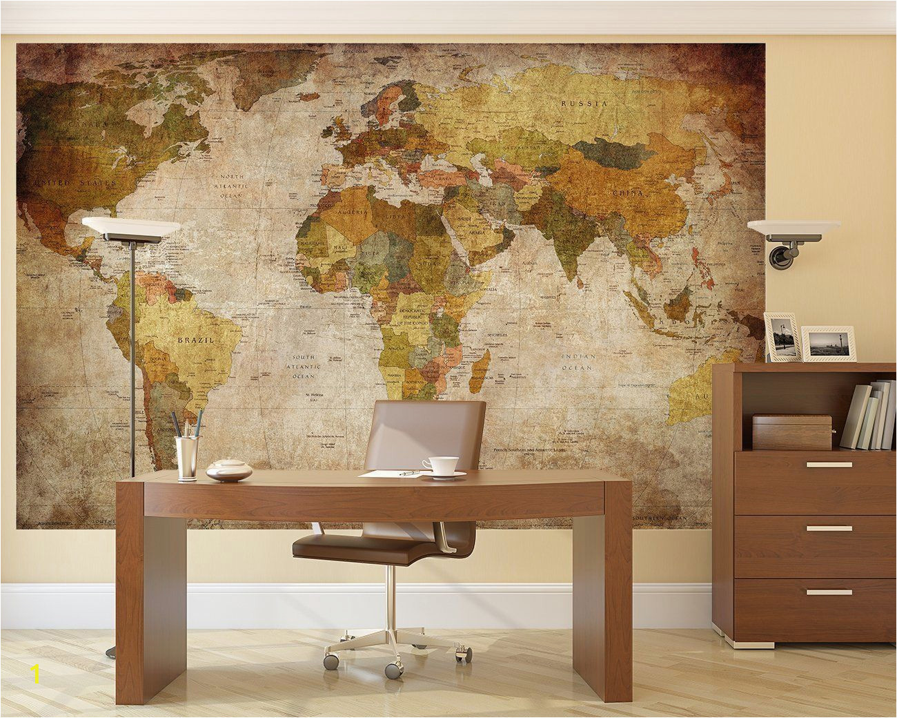 Us Map Wall Mural Details About Vintage World Map Wallpaper Mural Giant
