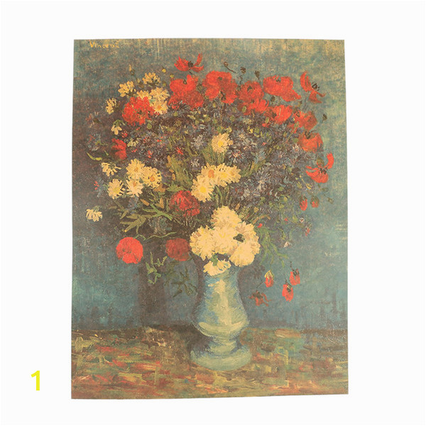 Van Gogh Wall Mural 2019 Van Gogh Oil Painting Works Sunflower Apricot Abstract Canvas Art Print Poster Picture Wall House Decoration Murals From Aliceer $32 93