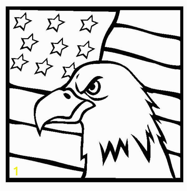 Veterans Day Coloring Pages American Eagle and Us Flag Veterans Day Coloring Page
