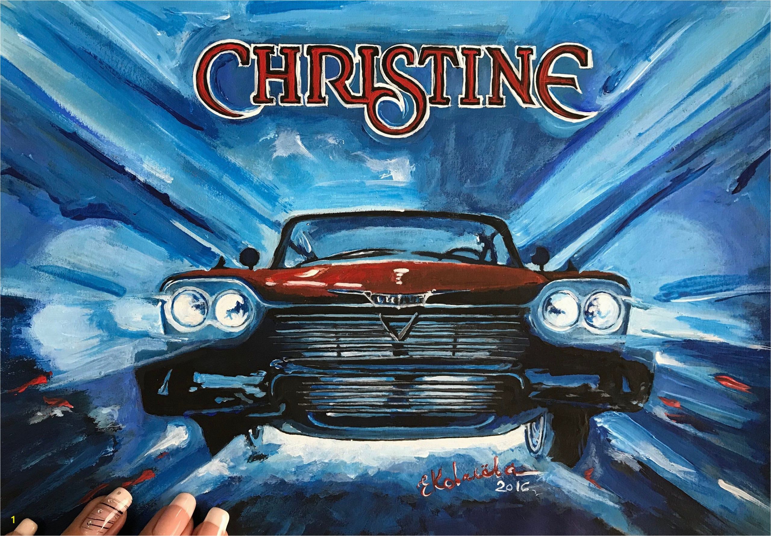 Vintage Car Wall Murals Plymouth Fury Christine Car original Acrylic Car Painting