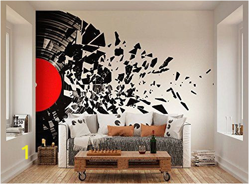 Vinyl Wall Murals Wallpaper Ohpopsi Smashed Vinyl Record Music Wall Mural • Available In