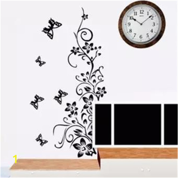 Wall and Mural Stencils Stickers Home Wall Sticker Flowers and Vine Mural Decal Art Stikers Wall Stickers for Adults Wall Stickers for Baby Room From Cnshoppingmall06 $4 85