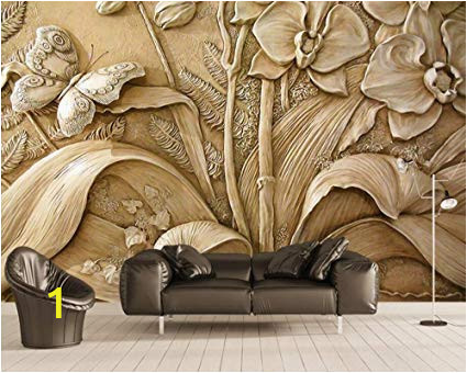 Wall Mural 3d Model Free Download Amazon Zxcie Custom Wallpaper Murals 3d Embossed orchid