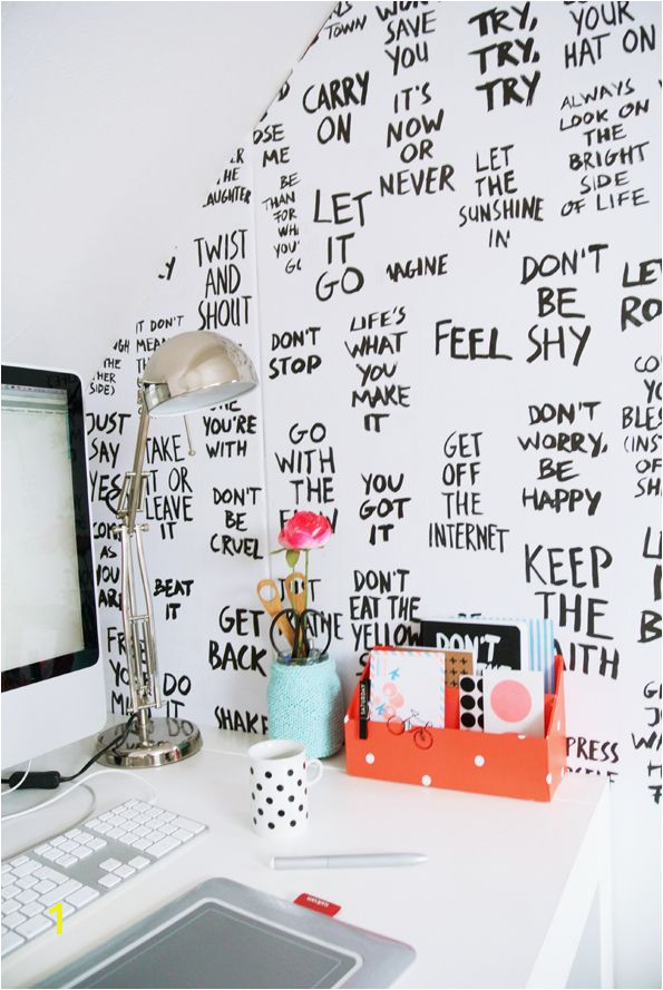 Wall Mural Ideas for Teenage Painted Affirmations