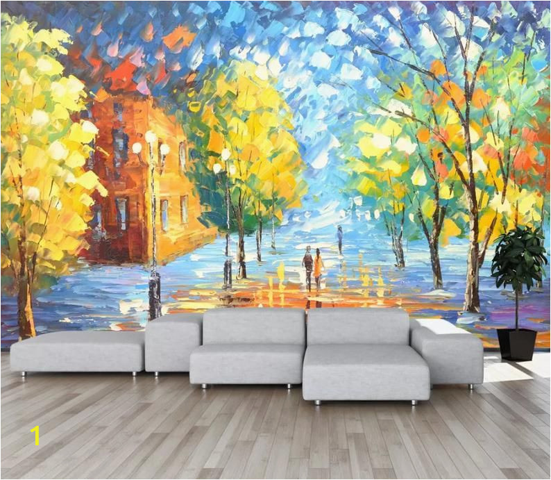 Wall Mural Paintings Abstract 3d Abstract Colorful Woods Wallpaper Removable Self