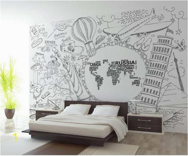 Wall Mural Paintings Abstract Us $15 14 Off Custom 3d Photo Wallpaper Kids Room Mural Abstract World Map Photo Painting Tv sofa Background Non Woven Wallpaper for Wall 3d In