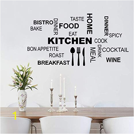 Wall Mural Stickers Singapore Decalmile Kitchen Food Quotes Wall Decals Black Wall Letters Stickers Dining Room Kitchen Wall Art Decor