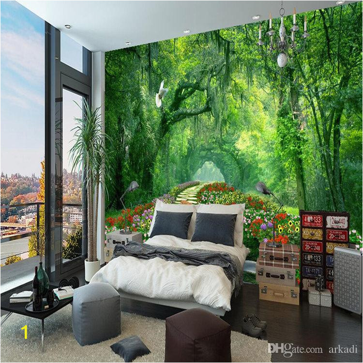 Wall Mural Wallpaper Uk Nature Landscape 3d Wall Mural Wallpaper Wood Park Small Road Mural Living Room Tv Backdrop Wallpaper for Bedroom Walls Uk 2019 From Arkadi Gbp