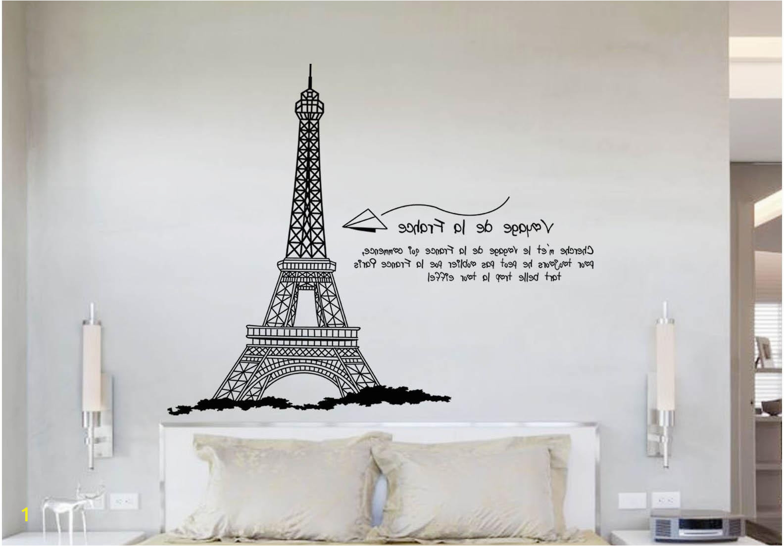 eiffel tower wall hanging art in widely used eiffel tower wall quote decal sticker home decoration wallpaper