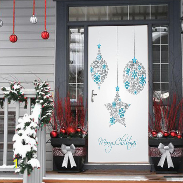 Wall Murals for Dorms Self Adhesive Merry Christmas Day Door Stickers Decals Diy Dorm Room Decoration Renovation Removable Pvc Wallpaper Poster Chandelier Wall Decal Cheap