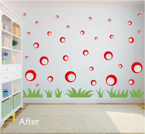 Wall Murals for Elevation Bubble Wall Decals In Red