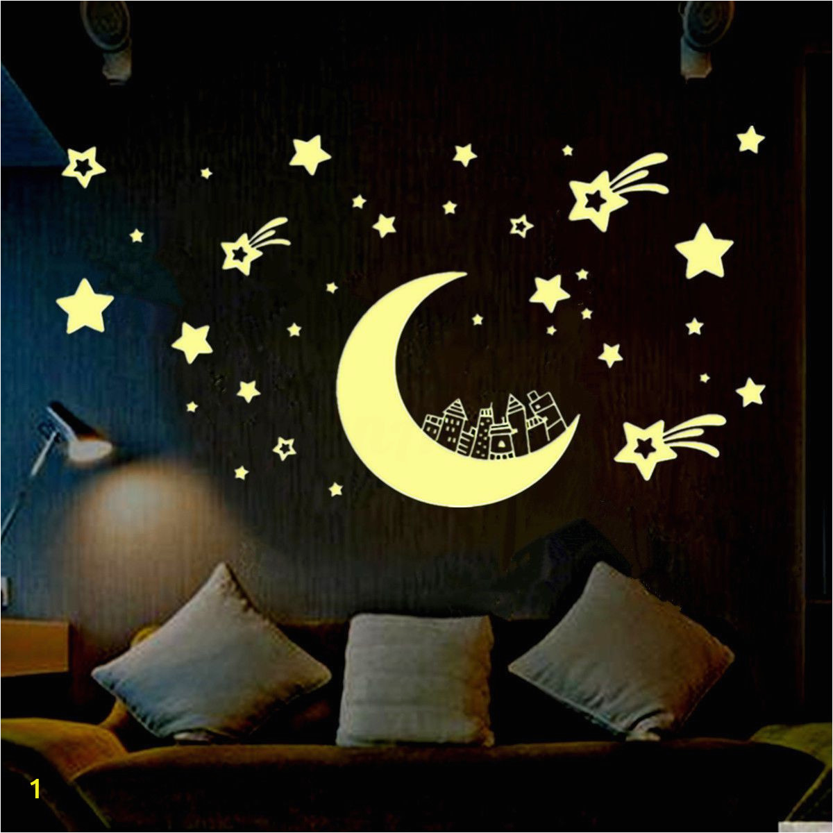 Wall Murals Glow In the Dark Glow In the Dark Stars Multi Pack Moon Stickers Kids Bedroom