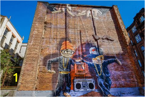 Wall Murals In Glasgow Glasgow Scotland the Hip Hop Marionettes Were Made by