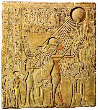Wall Murals Of Amenhotep and Nefertiti Akhenaten and Moses Biblical Archaeology society